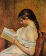 Young girl reading 1895